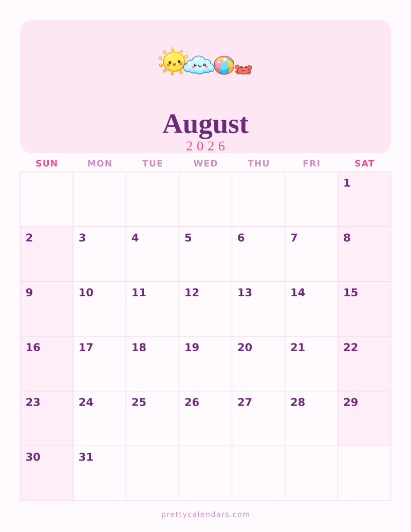Cute Printable Calendars