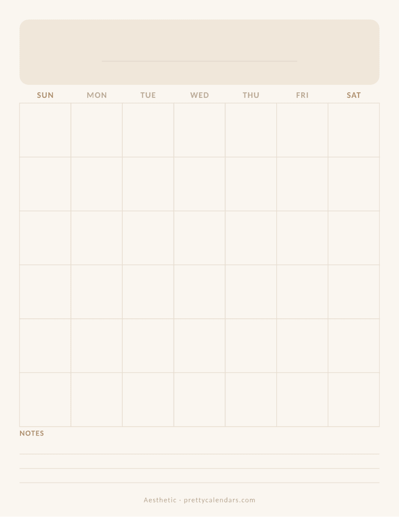 Blank Calendar