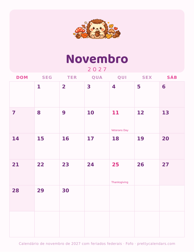 Novembro 2027, Fofo